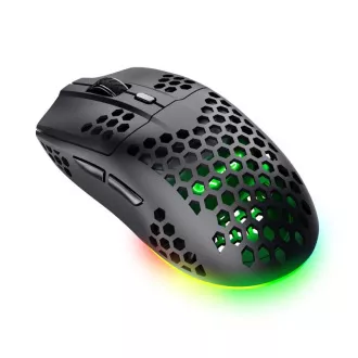 TRUST vezeték nélküli egér GXT 929 Helox Lightweight, RGB, Fekete