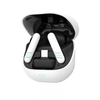 TRUST fejhallgató GXT 409 Oxxie, fülhallgató, Bluetooth, RF 2.4GHz, USB-C vevő, fehér