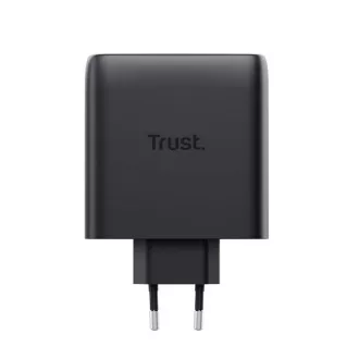 TRUST GaN MAXO 100W 2 portos USB-C töltő, fekete