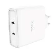 TRUST GaN MAXO 100W 2 portos USB-C töltő, fehér