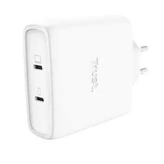 TRUST GaN MAXO 100W 2 portos USB-C töltő, fehér
