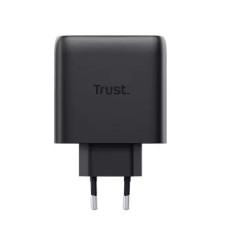 TRUST GaN MAXO 65W 2 portos USB-C töltő, fekete