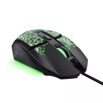 TRUST egér GXT 113 Felox, vezetékes USB, RGB, fekete