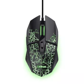 TRUST egér GXT 113 Felox, vezetékes USB, RGB, fekete