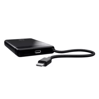 TRUST Powerbank Fiera, 10000 mAh, kábellel, 2x USB-C, fekete