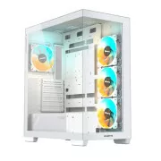 GIGABYTE ház GB-C500PI ST, Mid tower, 1xUSB-C 3.2, 2xUSB 3.0, 4x 120mm ARGB ventilátor, fehér