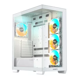 GIGABYTE ház GB-C500PI ST, Mid tower, 1xUSB-C 3.2, 2xUSB 3.0, 4x 120mm ARGB ventilátor, fehér