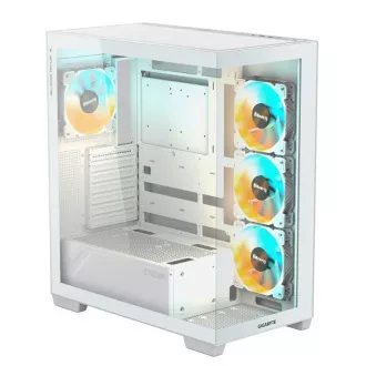 GIGABYTE ház GB-C500PI ST, Mid tower, 1xUSB-C 3.2, 2xUSB 3.0, 4x 120mm ARGB ventilátor, fehér