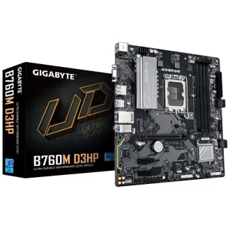 GIGABYTE MB Sc LGA1700 B760M D3HP, Intel B760, 4xDDR5, 1xDP, 1xHDMI, 1xVGA, mATX, 1xHDMI, 1xHDMI, 1xVGA