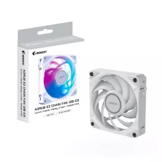 GIGABYTE ventilátor AORUS EZ CHAIN FAN ICE, 1x120mm, fehér