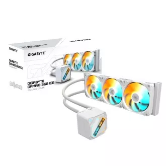 GIGABYTE vízhűtő GAMING 360 ICE, 3x120mm, ARGB, LGA1851, AM5, fehér