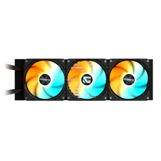 GIGABYTE vízhűtő GAMING 360, 3x120mm, ARGB, LGA1851, AM5, fekete