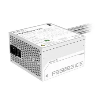 GIGABYTE tápegység P550SS ICE, 550W, 80  Silver, 120mm, ATX 3.0, fehér