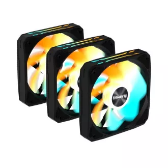 GIGABYTE ventilátor EZ CHAIN RVS FAN 3-PACK, 3x120mm, fekete GIGABYTE ventilátor EZ CHAIN RVS FAN 3-PACK, 3x120mm, fekete