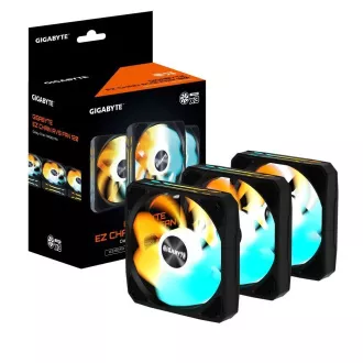 GIGABYTE ventilátor EZ CHAIN RVS FAN 3-PACK, 3x120mm, fekete GIGABYTE ventilátor EZ CHAIN RVS FAN 3-PACK, 3x120mm, fekete
