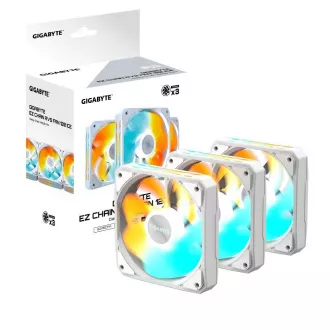 GIGABYTE ventilátor EZ CHAIN RVS FAN 3-PACK, 3x120mm, fehér