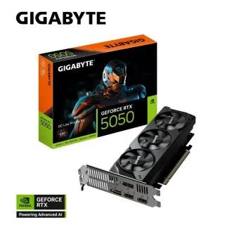 GIGABYTE VGA NVIDIA GeForce RTX 5050 Low Profile OC 8G, 8G GDDR6, 2xDP, 2xHDMI - Felbontott