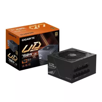 GIGABYTE tápegység UD750GM PG5 V2, 750W, 120mm, Fully Modular, 80 Plus Gold, ATX 3.1