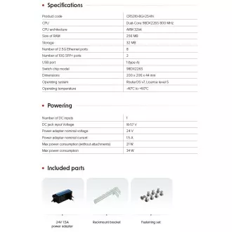 MikroTik Cloud Router kapcsoló CRS310-8G 2S IN MikroTik Cloud Router kapcsoló CRS310-8G 2S IN