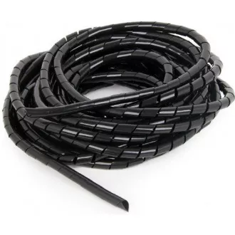 C-Tech CABLEXPERT kábelfeszítő spirál, 12mm, 10 m, fekete