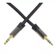 PREMIUMCORD kábel, árnyékolt, Jack 3.5mm - Jack 3.5mm M/M 1, 5m