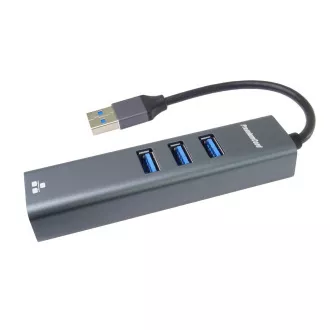PREMIUMCORD adapter USB3.0 - LAN RJ45 ETHERNET 10/100/1000 MBIT   3x USB3.0 port