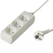 PREMIUMCORD Hosszabbító kábel 230V 2m, 3 aljzat, fehér