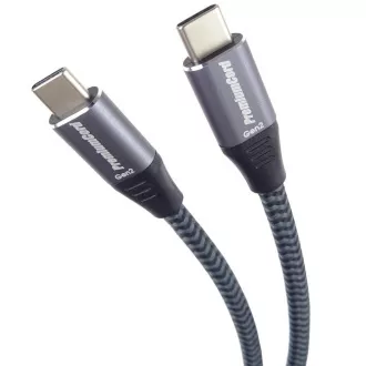 PREMIUMCORD USB-C kábel (USB 3.2 Gen2x2, 5A, 100W, 20Gbit/s) 3m, szürke