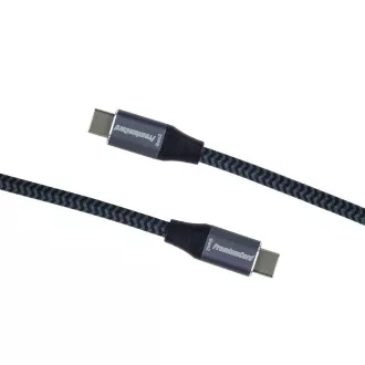 PREMIUMCORD USB-C kábel (USB 3.2 Gen2x2, 5A, 100W, 20Gbit/s) 3m, szürke