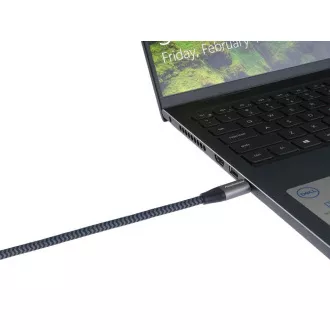 PREMIUMCORD USB-C kábel (USB 3.2 Gen2x2, 5A, 100W, 20Gbit/s) 3m, szürke