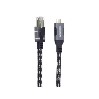 PremiumCord Ethernet kábel USB-C és LAN RJ45 10/100/1000, 2m, 2m