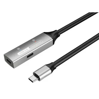 PREMIUMCORD USB-C átjátszó és hosszabbító kábel Hím-Nyílás, 5Gbps Alumínium 10m