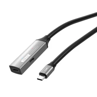 PREMIUMCORD USB-C átjátszó és hosszabbító kábel Hím-Nyílás, 5Gbps Alumínium 10m