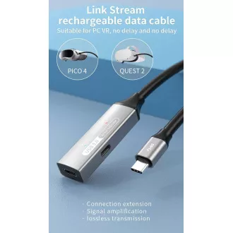 PREMIUMCORD USB-C átjátszó és hosszabbító kábel Hím-Nyílás, 5Gbps Alumínium 10m