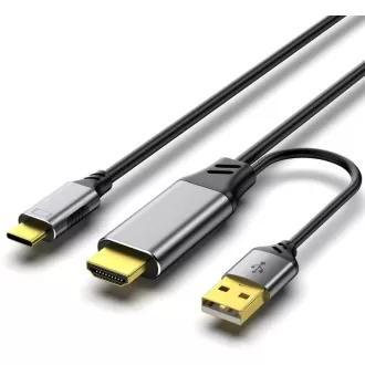 PREMIUMCORD adapter HDMI 2.0-ról USB-C-re, 4K@60Hz, 2m