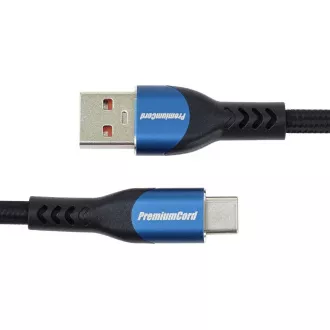 PREMIUMCORD kábel USB-C USB 2.0-ra, tölthető, 5A, 0,5m