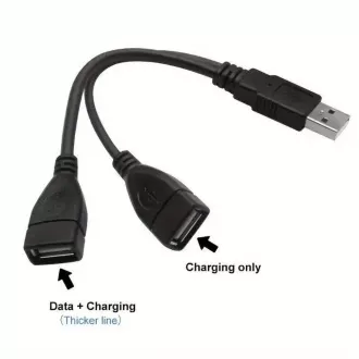 PREMIUMCORD USB 2.0 töltőkábel, 15cm, fekete