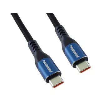 PremiumCord USB-C kábel (USB 3.2 GEN 2x2, 5A, 100W, 20Gbit/s) 2m, pamutfonattal