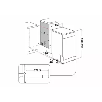 Whirlpool WSFO 3O34 PF X szabadon álló mosogatógép Whirlpool WSFO 3O34 PF X szabadon álló mosogatógép