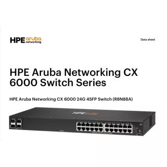 HPE Aruba Networking CX 6000 24G 4SFP kapcsoló R8N88A RENEW HPE Aruba Networking CX 6000 24G 4SFP kapcsoló R8N88A RENEW