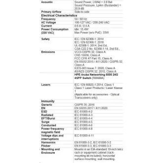 HPE Aruba Networking CX 6000 24G 4SFP kapcsoló R8N88A RENEW HPE Aruba Networking CX 6000 24G 4SFP kapcsoló R8N88A RENEW