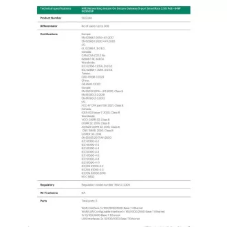 HPE Networking Instant On Secure Gateway 5 portos SmartRate 2.5G PoE  64W SG2505P