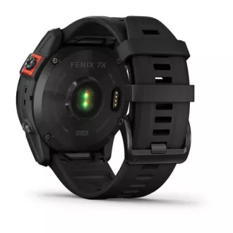 Garmin fenix 7X Solar, szürke/fekete szilikon szalag, EU