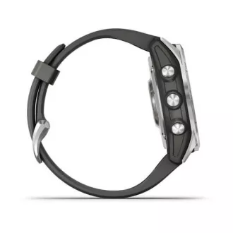 Garmin fenix 7s üveg, ezüst/ grafit szilikon szalag, EU Garmin fenix 7s üveg, ezüst/ grafit szilikon szalag, EU