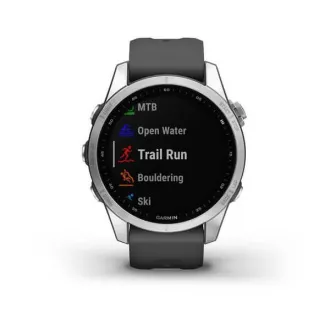Garmin fenix 7s üveg, ezüst/ grafit szilikon szalag, EU Garmin fenix 7s üveg, ezüst/ grafit szilikon szalag, EU