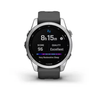 Garmin fenix 7s üveg, ezüst/ grafit szilikon szalag, EU Garmin fenix 7s üveg, ezüst/ grafit szilikon szalag, EU