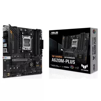 ASUS MB Sc AM5 TUF GAMING A620M-PLUS, AMD A620, 4xDDR5, 1xHDMI, 2xDP, mATX, 1xHDMI, 2xDP, mATX