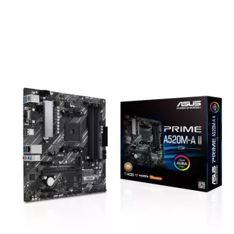 ASUS MB Sc AM4 PRIME A520M-A II CSM, AMD A520, 4xDDR4, 1xDP, 1xHDMI, 1xVGA, mATX, mATX