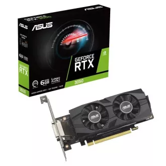 ASUS VGA NVIDIA GeForce RTX 3050 LP BRK 6G, 6G GDDR6, 1xDP, 1xHDMI, 1xDVI, 1xHDMI, 1xDVI