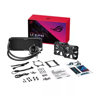 ASUS CPU vízhűtő AIO ROG STRIX LC II 240, 2x120mm, LGA1851, AM4 ASUS CPU vízhűtő AIO ROG STRIX LC II 240, 2x120mm, LGA1851, AM4